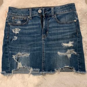 American eagle blue jean skirt